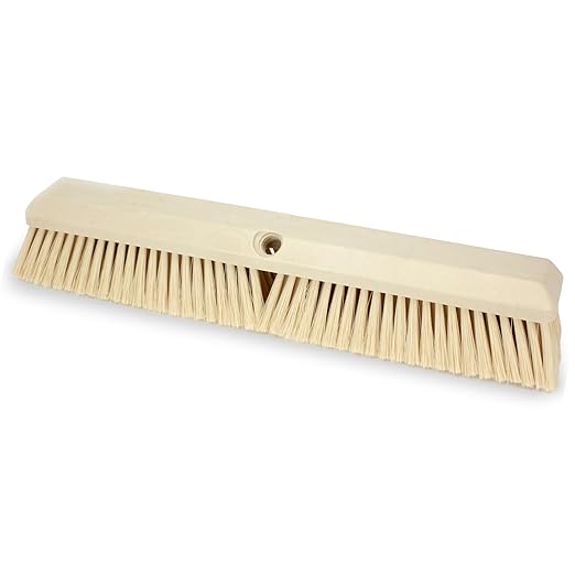 SPARTA 41890EC25 Omni Sweep Plastic Push Broom Head, Heavy Duty, Industrial Broom With Color Code System For Outdoor, Indoor, Garage, Concrete, Patio, Kitchen, Bathroom, 18 Inches, Tan, (Pack of 12)