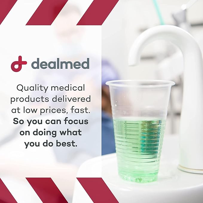 Dealmed Professional 5 oz. Disposable Plastic Cups - 100% Recyclable for Healthcare, Dental, Veterinary & Food Service Use (Pack of 100)
