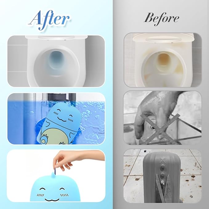 Toilet Bowl Cleaner Bottle, Automatic Bathroom Toilet Tank Cleaner with Ocean Scent,One bottle lasts for 90 days (3, MIX C)