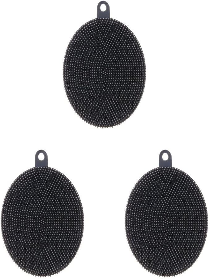 YBM Home Silicone Dish Scrubber Brush, 12091-3
