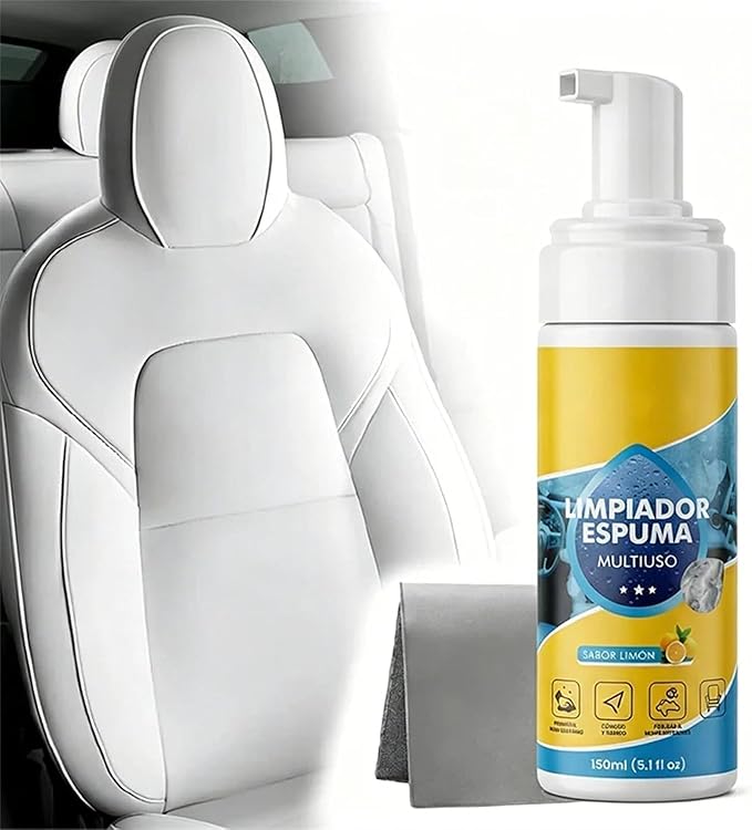 Foam No-Rinse Cleaner, 4-in-1 Multi-enzyme Foam Cleaner – Deep Clean Car, Kitchen, Bathroom & Sofa, Multi-enzyme Foam Cleaner | Professional 4-in-1 Deep Stain & Grease Remover for Home & Auto (1pcs)
