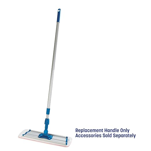 Carlisle FoodService Products Telescopic Mop Handle for Flat Head Mops for Floor Cleaning, Home, Kitchen, Restaurants, Office, And Janitorial Use, Aluminum, 43 - 70 Inches, Silver