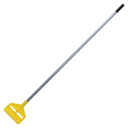 Rubbermaid Commercial Products Invader Side-Gate Wet Mop Handle, 60-Inch, Fiberglass, Heavy Duty Mop Head Replacement for Industrial/Household Floor Cleaning, Pack of 12