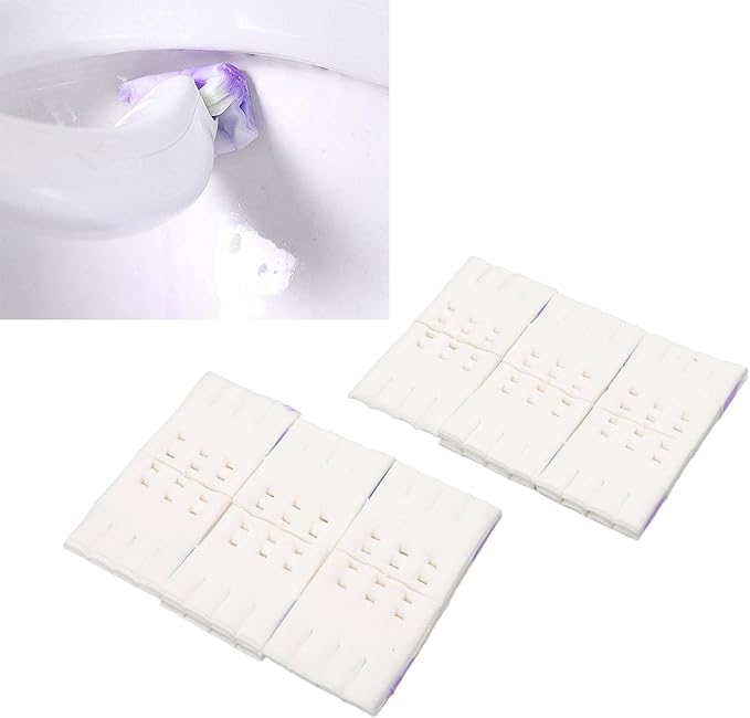 Disposable Toilet Brush Replacement Refills - 12PCS Scrubber Wand Cleaning Pads with Built-in Cleaner for 3061 Lavender Scent Versatile Bathroom Cleaning