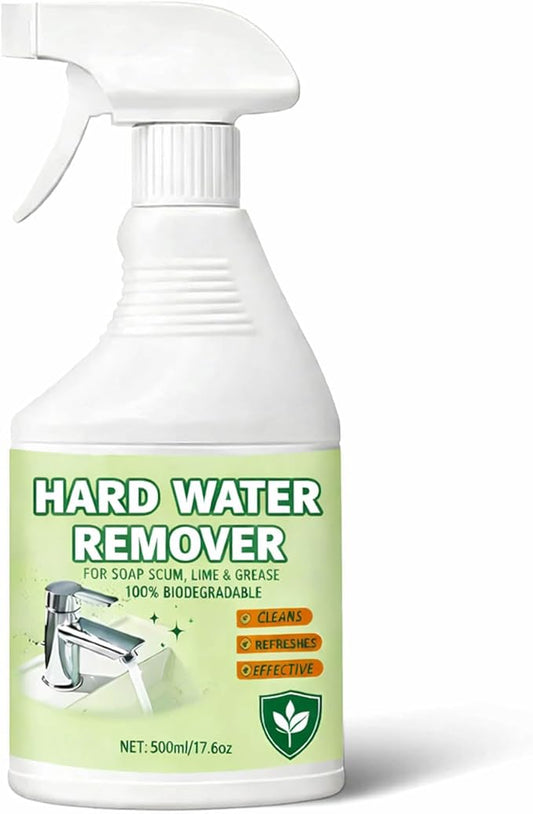 Hard Water Remover, Cleaner for Shower, Glass, Toilet, Water Pipe, Tub & Sink 500 ml/17.6fl oz