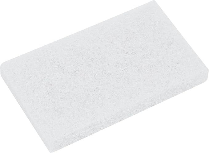 Restaurantware RW Clean 6 x 3.5 Inch Scouring Pads 10 Multi-Purpose Scrub Pads - Not Abrasive Heavy-Duty White Nylon Scrub Pads For Cleaning For Cleaning Or Scrubbing Versatile
