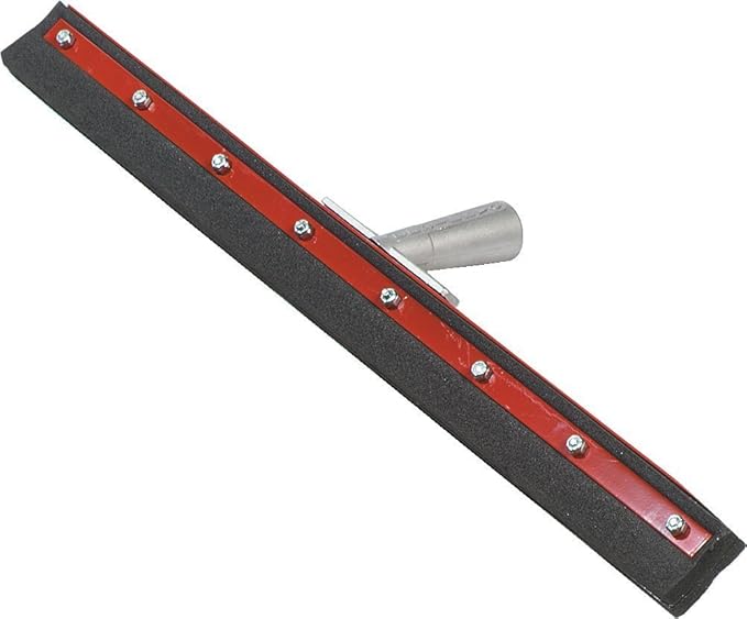 SPARTA Flo-Pac Heavy Duty Double Foam Floor Squeegee for Professional Floor Cleaning Warehouse and Kitchen, 24 Inches, Black, (Pack of 6)