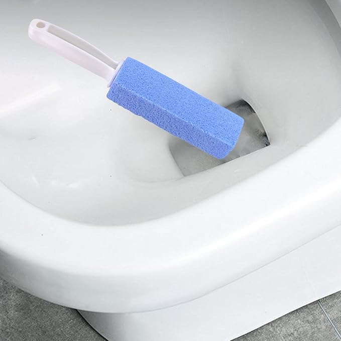 Toilet Cleaner Stone Dead Corner Grout Cleaner Long Handle Bathroom Appliances Toilet Brush for Household Cleaning (Blue 10cm)
