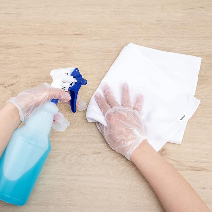 Restaurantware Clean Tek Professional 16 x 16 Inch Cleaning Cloths 100 Lint Free Microfiber Towels - Highly Absorbent Non Abrasive White Microfiber Cleaning Rags Reusable For All Purpose Use