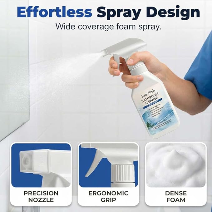 Bathroom Cleaner, 2026 New Foam Spray for Home Use, Powerful Cleaner for Shower and Tile, Cleaning Spray for Families (1)