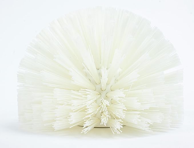 SPARTA Industrial Tank Brush Head Pipe Brush Head, Drain Brush with 3/4" Thread Hole (Handle Not Included) for Commercial Use, Plastic, 7 x 5.7 Inches, White (Pack of 2)