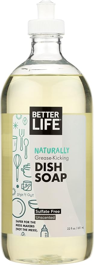 Better Life Dish Soap, Fragrance Free, 22 fl oz Pack of 1