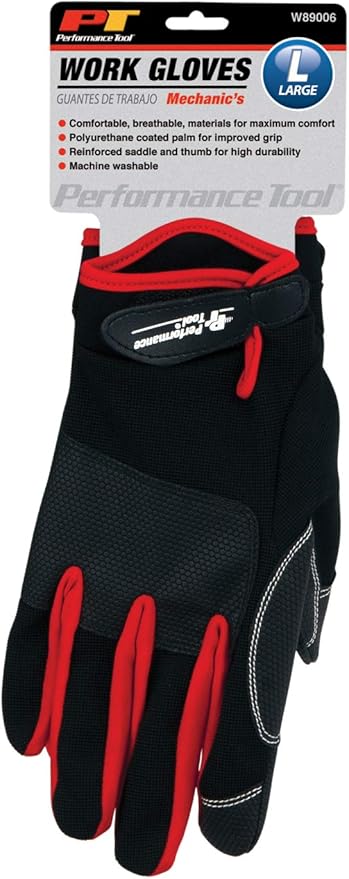 Performance Tool Mechanic's Work Gloves Large - W89006