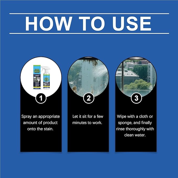 Bathroom Cleaner - Water Spot Remover, No Scrub Scale Cleaners with Fast Dissolving Formula, Liquid Glass Cleaner for Mirror Faucet surfaces, Household Cleaning Agent, Stain Remover for Apartment