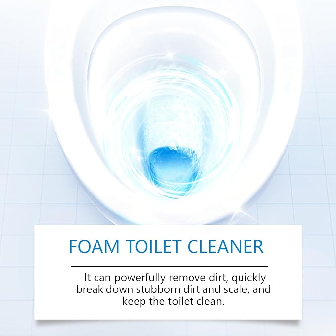 Foam Toilet Cleaner, Advanced Formula, Septic Safe；Self Activating Miracle Powder for Toilet Bowl Cleaning-2Pack