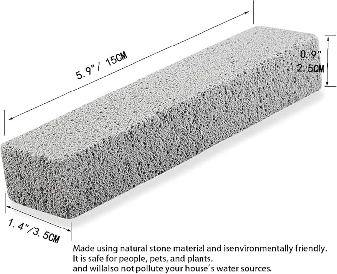 6 Pack Pumice Stone Toilet Bowl Cleaner, Remove Toilet Bowl Hard Water Rings, Calcium Buildup, Iron and Rust. Pumice Suitable for Cleaning Toilet, Bathtub, Kitchen Sink, Grill (Gray) Cleaning tools