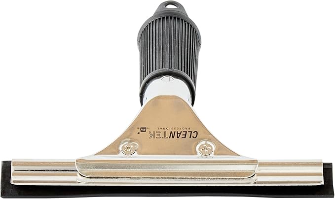 Restaurantware-Clean Tek Professional 5.91 Inch Window Squeegee, 1 Cleaning Squeegee with Rubber Blade - No-Slip Handle, Clean Mirror Or Car Windshield, Stainless Steel Wiper for Glass Door