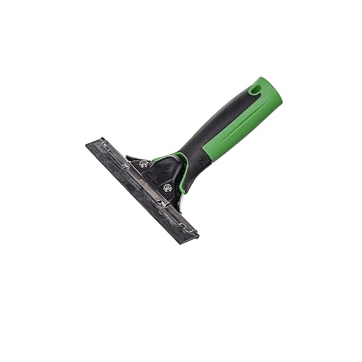 Unger Commercial 6" Window Squeegee with Ergonomic Handle, Case of 10 – Soft Rubber Blade & Stainless Steel "S" Channel for Streak‑Free Cleaning ES150