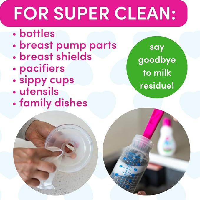 Dapple Baby Fragrance-Free Foaming Bottle & Dish Soap Refill - (2 Pack) 30 fl oz - Plant-Powered Cleaner for Baby Bottles, Pump Parts, and Sippy Cups