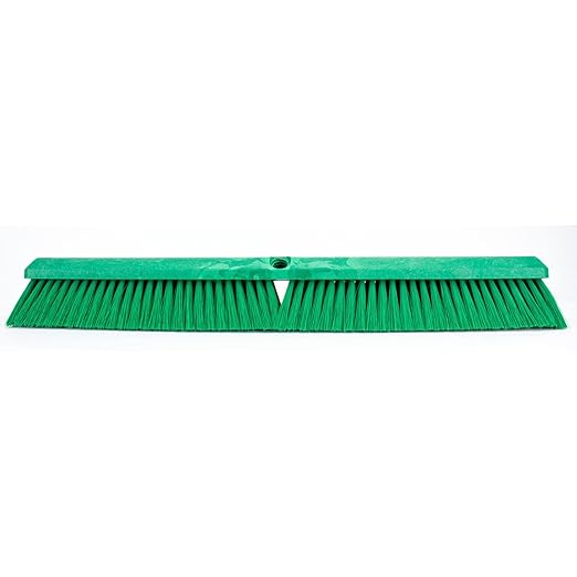 SPARTA Omni Sweep – 24" Heavy Duty Broom Head for Outdoor and Indoor Use, Nonabsorbent Block, Multi-Surface Deck Brush for Garage, Patio, Kitchen, and Concrete, Green, Pack of 12