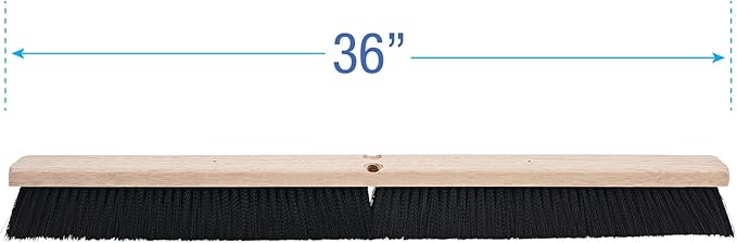 Boardwalk Floor Brush Head, 3" Black Polypropylene Bristles, 36" Brush