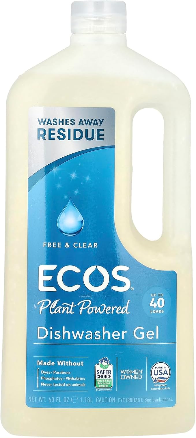 ECOS Free and Clear Automatic Dishwasher Gel, 40 fl oz