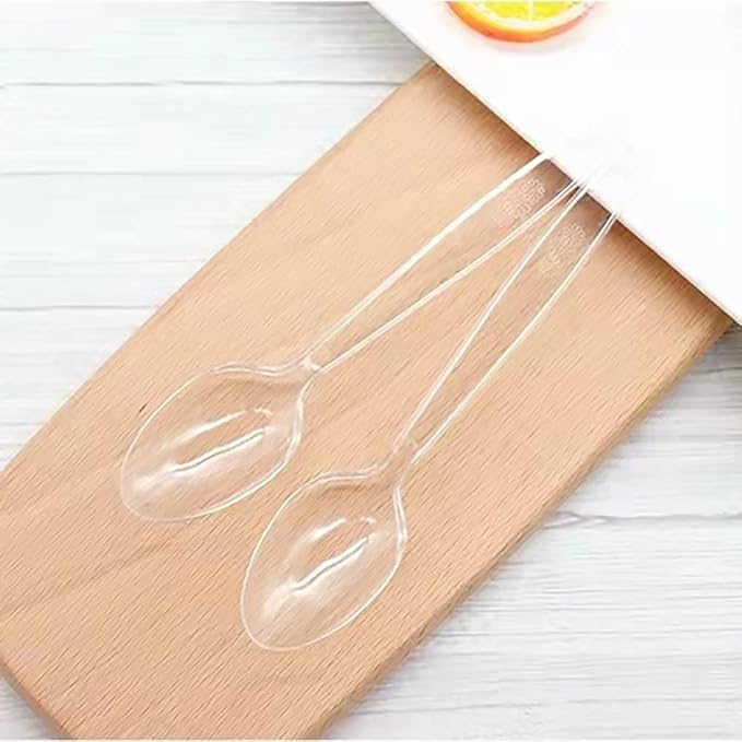 MOACOCK 500 Count Plastic Silverware, Heavy Weight Plastic Forks Spoons Disposable Utensils Cutlery Set for Wedding Party Supplies Everyday Use