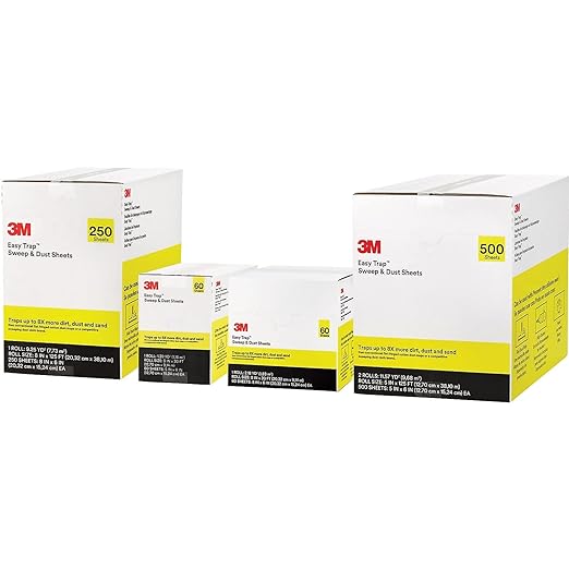 3M Easy Trap Duster Sweep and Dust Sheets, 5" x 6" Sheets, 60 Sheets/Roll