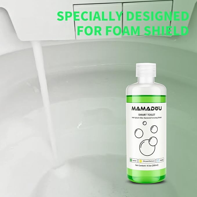 MAMADOU Foam Shield Smart Toilet Special Foaming Agent Splash Toilet Cleaner 285ml Deodorizing Cleaning Liquid Stain-Resistant Ceramic Bowl For Effective and Environmental Lime scent