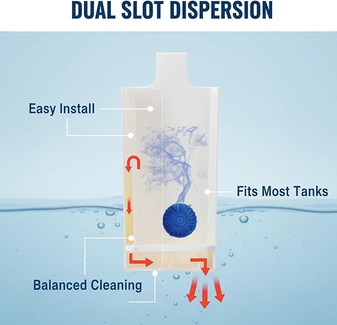 2-Piece Toilet Tablet Holder with Cleaning Gloves, Toilet Tank Caddy for Cleaning Discs, Heavy Duty PP & ABS Cleaner Bracket, Bathroom Organization Set