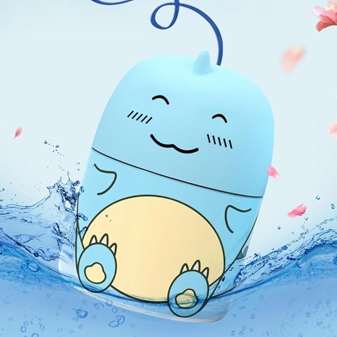 Cute Dinosaur-Shaped Toilet Bowl Cleaner Bottle,Automatic Bathroom Toilet Tank Cleaner with Carrying Rope,Three Fragrances, Ocean Jasmine Peach for 90 days,Easy to Use Leaving Fresh Scent (Pink+Blue)