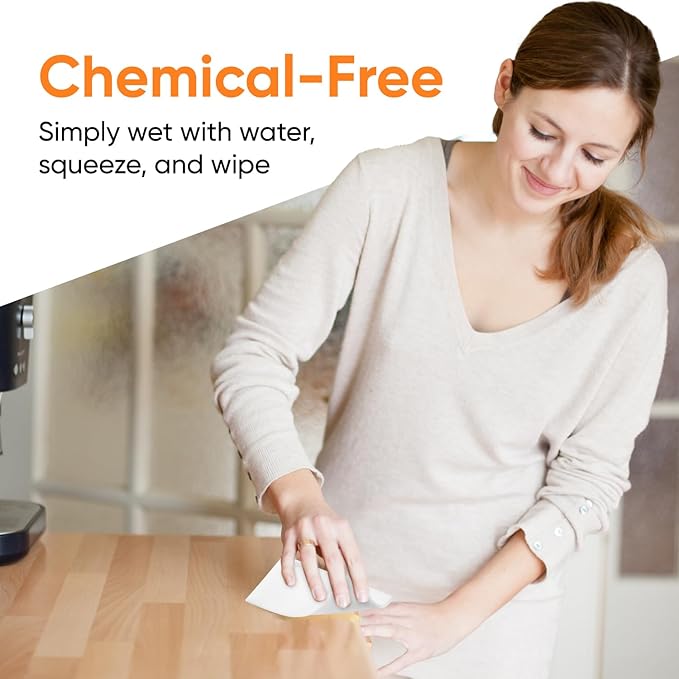 Superio Miracle Eraser Thin Sheets - 12 Count - Multi-Surface Cleaning Pads, No Chemicals Needed, Scratch-Free