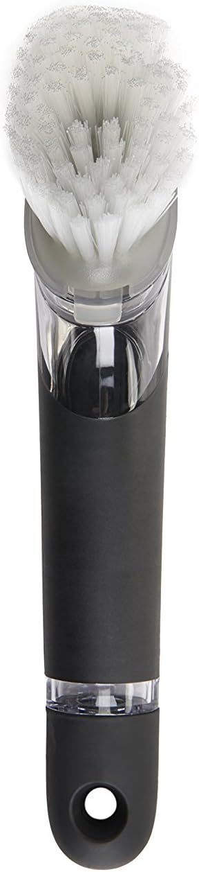 OXO SteeL Soap Dispensing Dish Brush with OXO SteeL Soap Dispensing Dish Brush Refills, 2-Pack