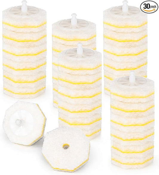 Disposable Toilet Wand Refills for Clorox 30 Count, Toilet Cleaner Refills Pads (Not Included Brush Rod) Lemon Flavor