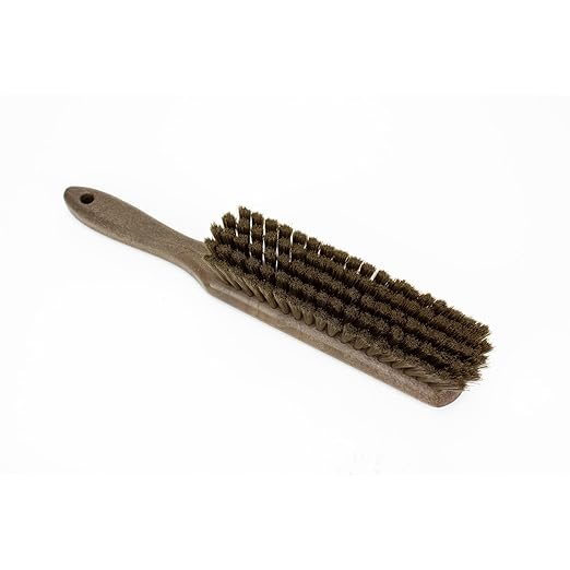 SPARTA 8 Inch Soft Counter Brush with Polyester Bristles and 5 Inch Handle, Color Coded Handheld Broom for Tables Countertops and Foodservice Surfaces, 13 Inch Overall Length, Brown, Pack of 6