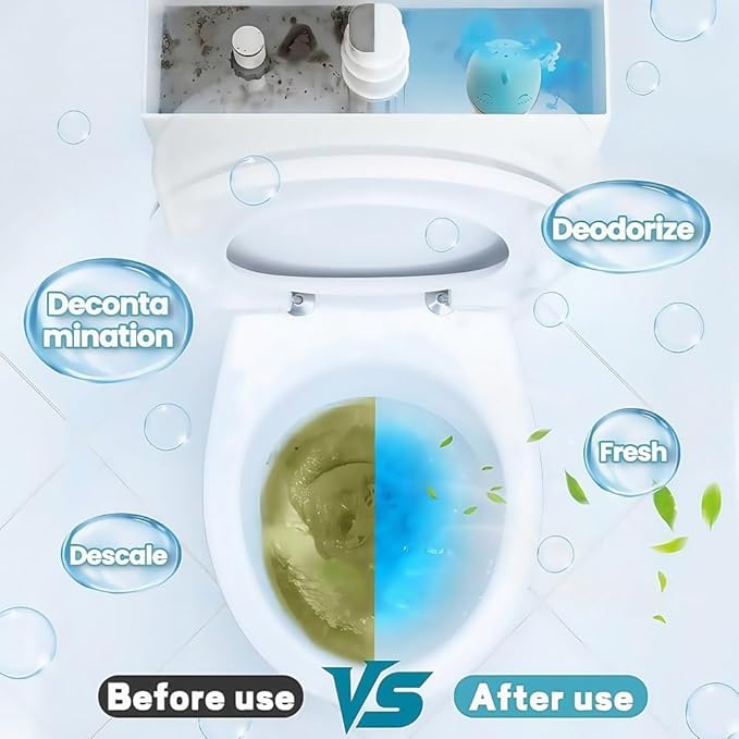 Toilet Cleaner & Toilet Deodorizer Wonder, Cute Dinosaur-Shaped Cleaning Tank Cleaner, Bottle Lasts for 90 Days, With Ocean, Jasmine, And Peach Scent Leaving Looking Fresh (1, Peach)