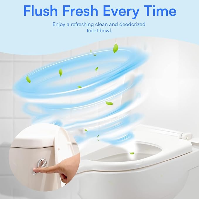 Happy Toilet Cleaner Automatic Toilet Bowl Cleaner - Easy to Install Toilet Tablet Holder - Self-Cleaning Toilet System, Deep Clean with Every Flush - Made in the USA
