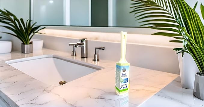 Compac's Magic-Stone Porcelain Cleaning Stick - Toilet Bowl Cleaner, Advanced Green Technology, Handy Toilet Cleaner Easily Scrubs/Removes Stubborn Lime Stains from Porcelain or Bathroom Fixtures (1)