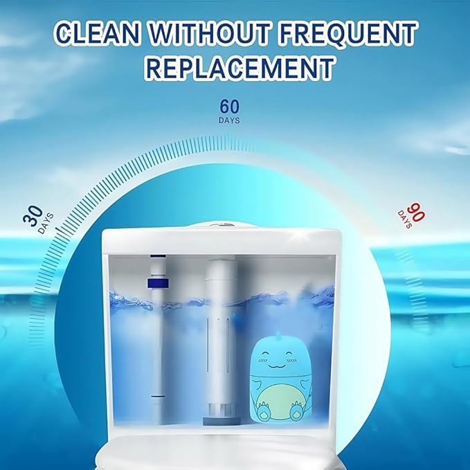 Toilet Cleaner & Toilet Deodorizer Wonder, Cute Dinosaur-Shaped Cleaning Tank Cleaner, Bottle Lasts for 90 Days, With Ocean, Jasmine, And Peach Scent Leaving Looking Fresh (1, Peach)