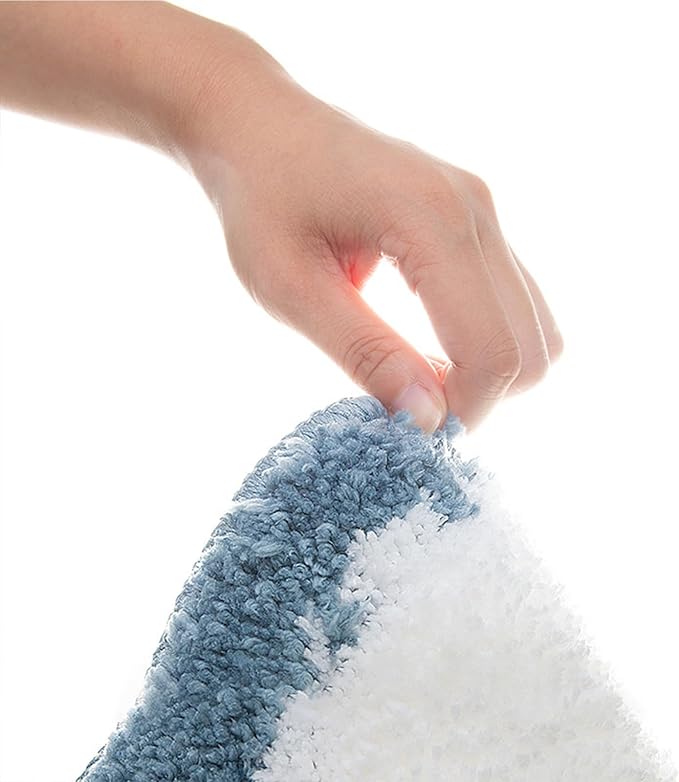 Cute Blue Shell Bath mat Super Soft and Absorbent Microfiber Plush Non-Slip Bathroom Rugs,Bath Rugs for Bathroom Door Mat 19.3x22 Inches