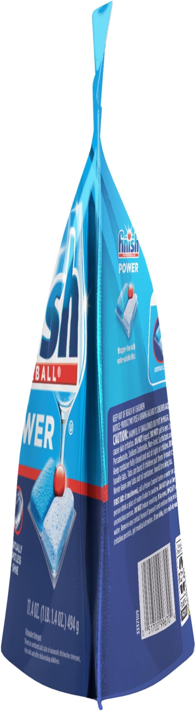 Finish Power Dishwasher Pods, No Pre-Rinse Dishwasher Detergent Soap For Deep Clean & Shine with Degreasing Power, 43 Count