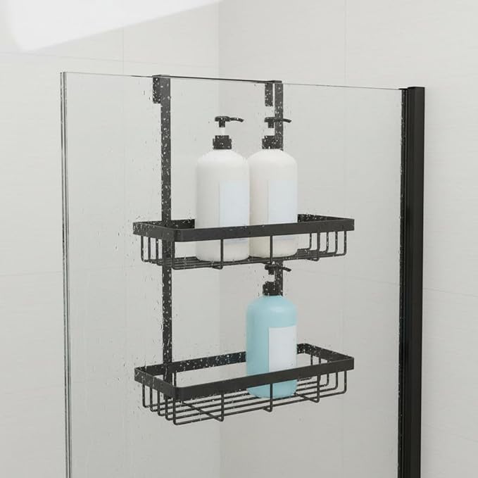 Washroom Wall Shelf Large Capacity Shower Rack Storage Solution for Toilet Room