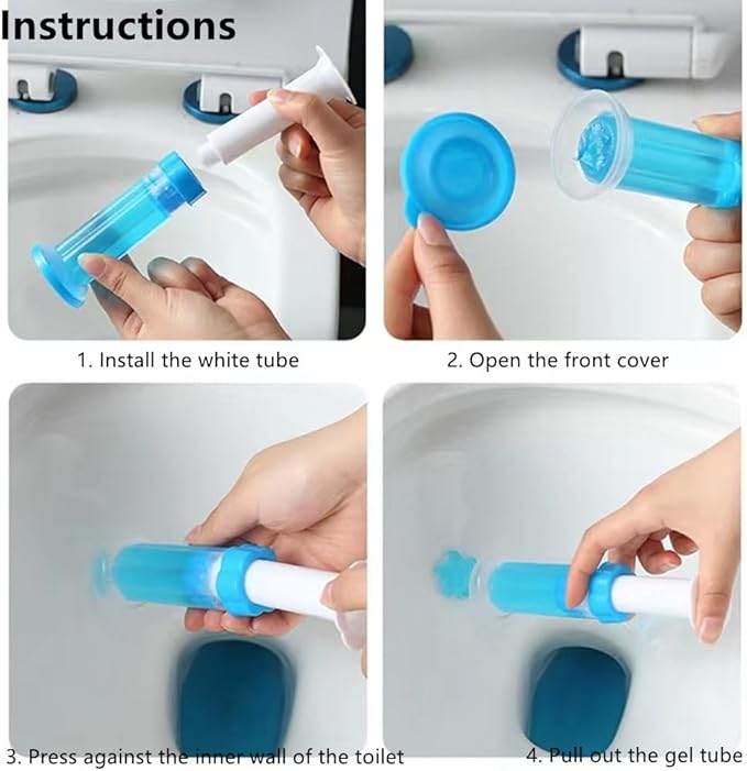 Toilet Gel Stamp, 3 Pack/36 Toilet Stamps,Toilet Bowl Stamp Gel, Toilet Gel Refills, Toilet Refresh Flower Scent Gel, Includes Dispenser and Gel, 3 Pack/set Last for a Month and a Half