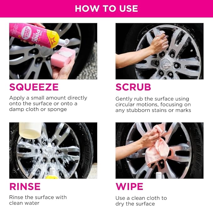 Stardrops The Pink Stuff Miracle Cream Cleaner for Stainless Steel & Multi-Purpose Surfaces – Removes Grease, Grime, Limescale & Soap Scum – Tough on Stains, Gentle on Surfaces – 500ml