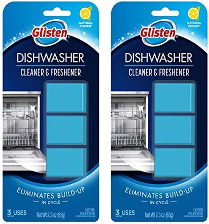 Glisten DT0312T Dishwasher Cleaner & Freshener, 6 Tablets
