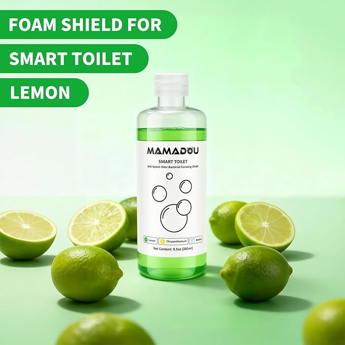 MAMADOU Foam Shield Smart Toilet Special Foaming Agent Splash Toilet Cleaner 285ml Deodorizing Cleaning Liquid Stain-Resistant Ceramic Bowl For Effective and Environmental Lime scent