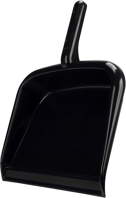 SPARTA Handheld Dustpan with Handle, Cleaning Essentials for Home and Commercial Use, 10", Black