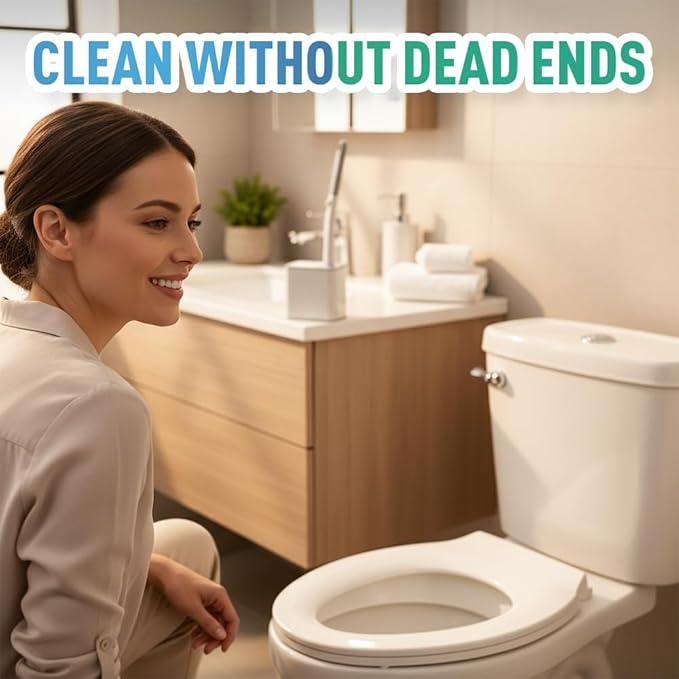 Disposable Toilet Cleaning System: Toilet Brush & Holder Kit with 18PCS Pre-Soaked Cleaner Wall-Mount Scrubbing Toilet Brush Bathroom Cleaning Kit (Grey)