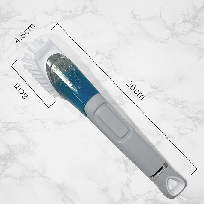 The Original Smiling Handle with Soap Dispensing by Smilyeez for The Smiling Sponge & Smilyeez Dishwand Combo (Light Blue)