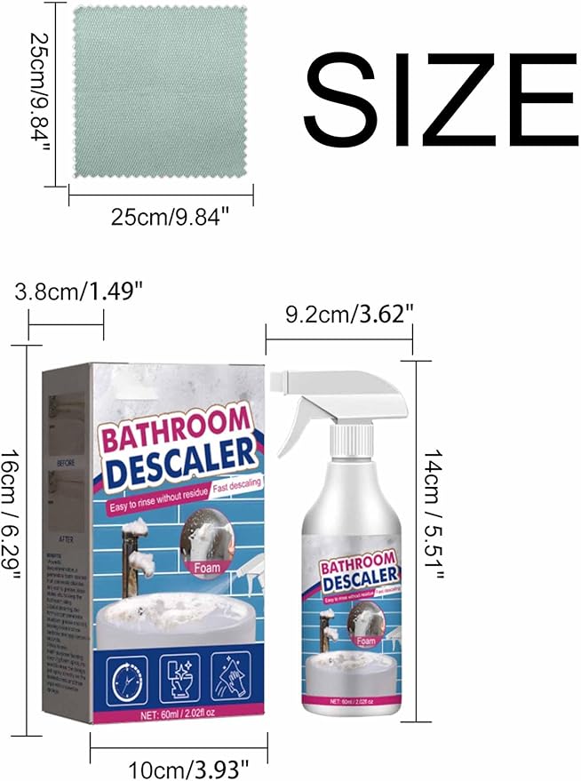 Crepuscute Foam Cleaner, Reshline Stubborn Stains Cleaner, Bathroom Descaler Stubborn Stains Cleaner, All-Purpose Bathroom Descaler Foam Spray (2)